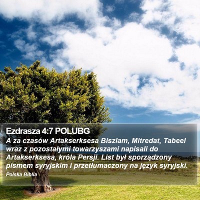 Ezdrasza 4:7 POLUBG Bible Verse Image