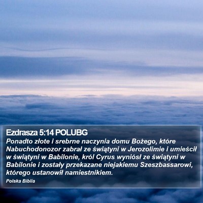 Ezdrasza 5:14 POLUBG Bible Verse Image