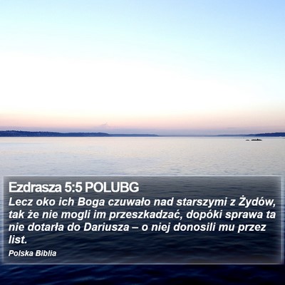 Ezdrasza 5:5 POLUBG Bible Verse Image