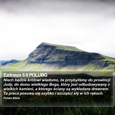 Ezdrasza 5:8 POLUBG Bible Verse Image