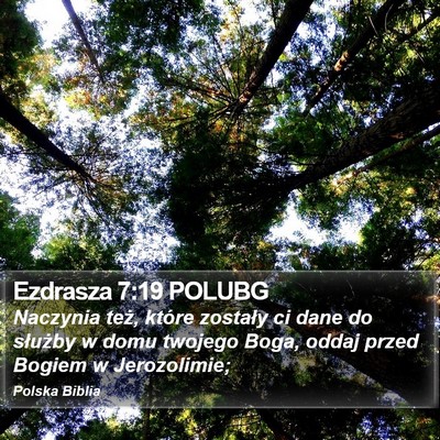 Ezdrasza 7:19 POLUBG Bible Verse Image