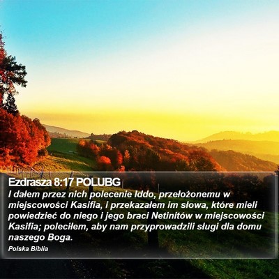 Ezdrasza 8:17 POLUBG Bible Verse Image