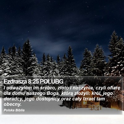 Ezdrasza 8:25 POLUBG Bible Verse Image