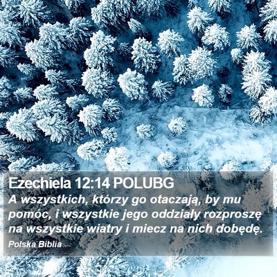 Ezechiela 12:14 POLUBG Bible Verse Image