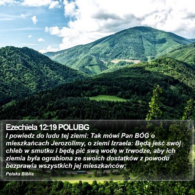 Ezechiela 12:19 POLUBG Bible Verse Image