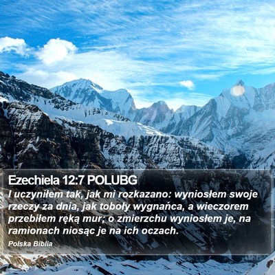 Ezechiela 12:7 POLUBG Bible Verse Image
