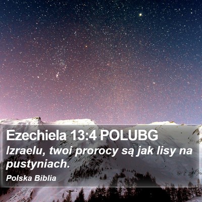 Ezechiela 13:4 POLUBG Bible Verse Image