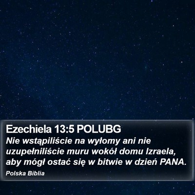 Ezechiela 13:5 POLUBG Bible Verse Image