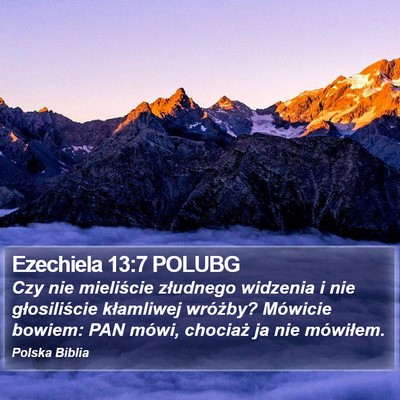 Ezechiela 13:7 POLUBG Bible Verse Image
