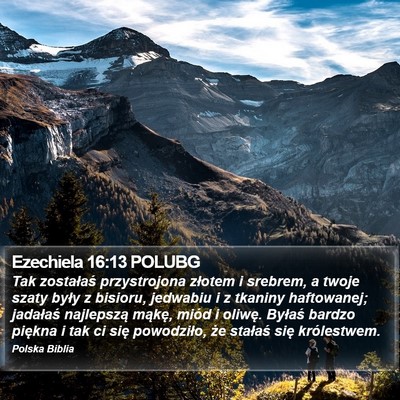 Ezechiela 16:13 POLUBG Bible Verse Image