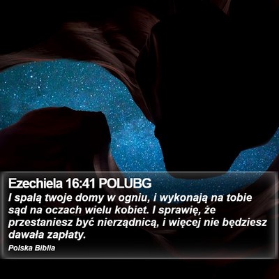 Ezechiela 16:41 POLUBG Bible Verse Image