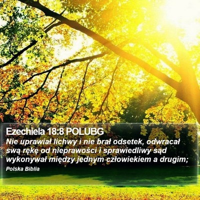 Ezechiela 18:8 POLUBG Bible Verse Image