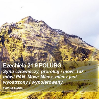 Ezechiela 21:9 POLUBG Bible Verse Image
