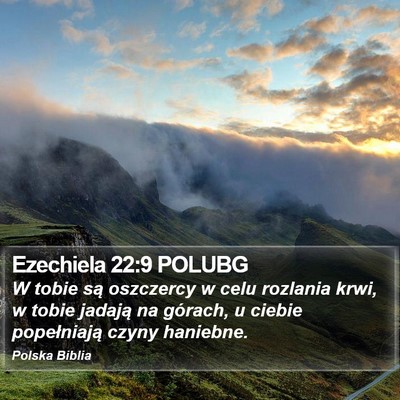 Ezechiela 22:9 POLUBG Bible Verse Image