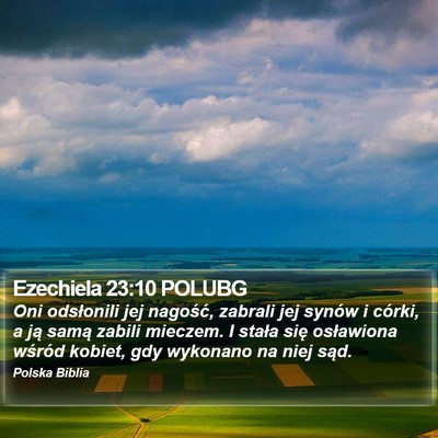 Ezechiela 23:10 POLUBG Bible Verse Image