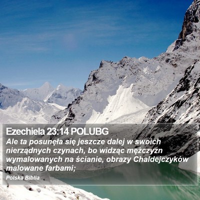Ezechiela 23:14 POLUBG Bible Verse Image