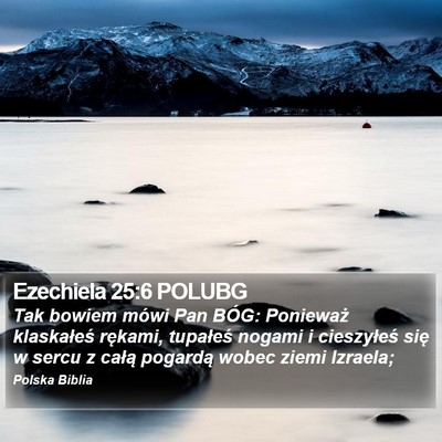 Ezechiela 25:6 POLUBG Bible Verse Image