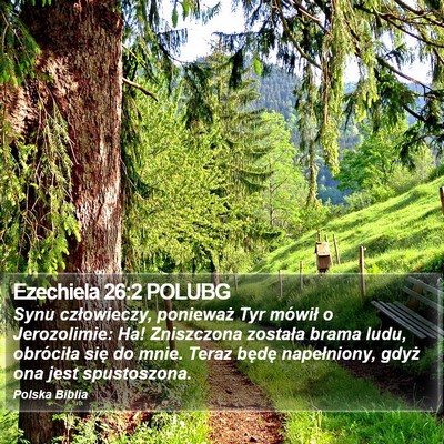 Ezechiela 26:2 POLUBG Bible Verse Image