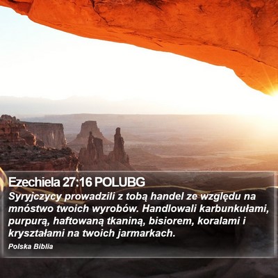 Ezechiela 27:16 POLUBG Bible Verse Image