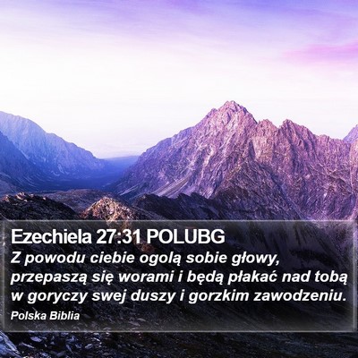 Ezechiela 27:31 POLUBG Bible Verse Image