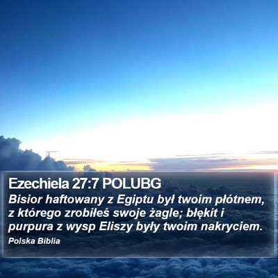 Ezechiela 27:7 POLUBG Bible Verse Image