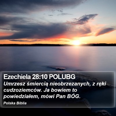Ezechiela 28:10 POLUBG Bible Verse Image