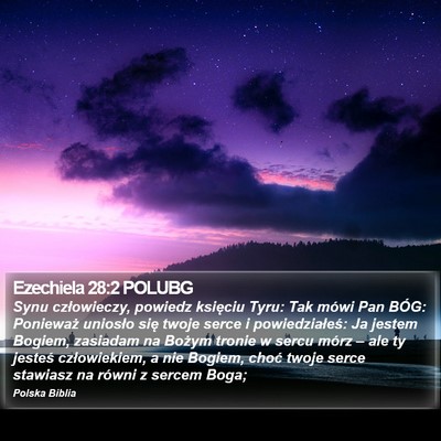 Ezechiela 28:2 POLUBG Bible Verse Image
