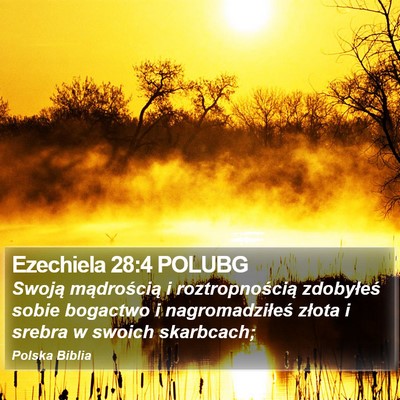 Ezechiela 28:4 POLUBG Bible Verse Image