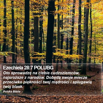 Ezechiela 28:7 POLUBG Bible Verse Image