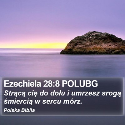 Ezechiela 28:8 POLUBG Bible Verse Image
