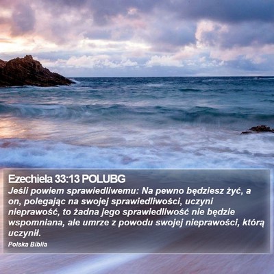 Ezechiela 33:13 POLUBG Bible Verse Image