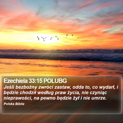 Ezechiela 33:15 POLUBG Bible Verse Image