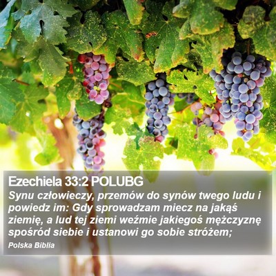 Ezechiela 33:2 POLUBG Bible Verse Image
