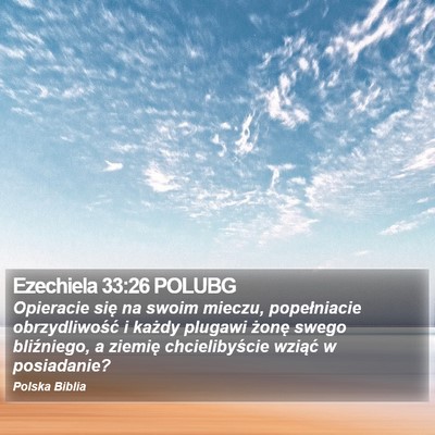 Ezechiela 33:26 POLUBG Bible Verse Image