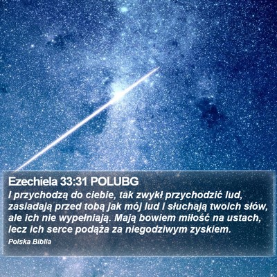Ezechiela 33:31 POLUBG Bible Verse Image
