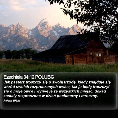 Ezechiela 34:12 POLUBG Bible Verse Image