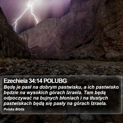 Ezechiela 34:14 POLUBG Bible Verse Image