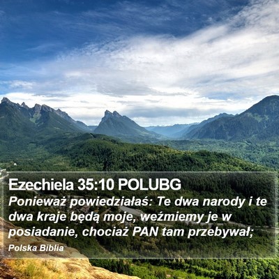 Ezechiela 35:10 POLUBG Bible Verse Image