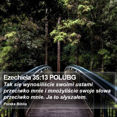 Ezechiela 35:13 POLUBG Bible Verse Image