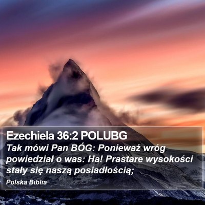 Ezechiela 36:2 POLUBG Bible Verse Image