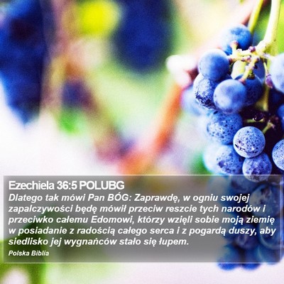 Ezechiela 36:5 POLUBG Bible Verse Image