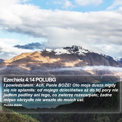 Ezechiela 4:14 POLUBG Bible Verse Image