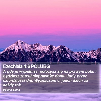 Ezechiela 4:6 POLUBG Bible Verse Image