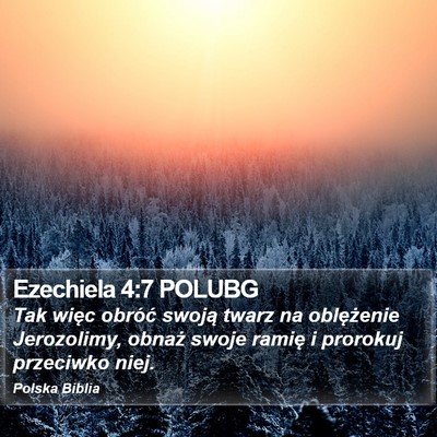 Ezechiela 4:7 POLUBG Bible Verse Image