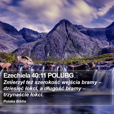 Ezechiela 40:11 POLUBG Bible Verse Image