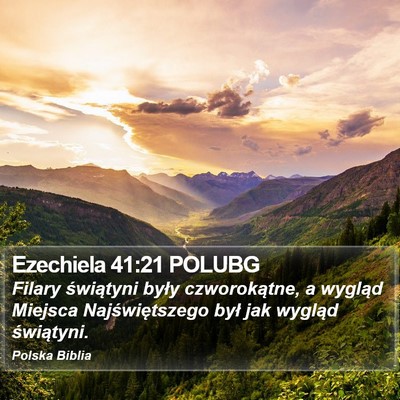 Ezechiela 41:21 POLUBG Bible Verse Image