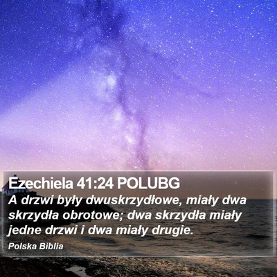 Ezechiela 41:24 POLUBG Bible Verse Image