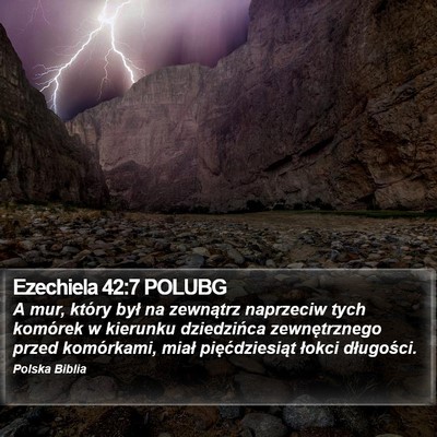 Ezechiela 42:7 POLUBG Bible Verse Image