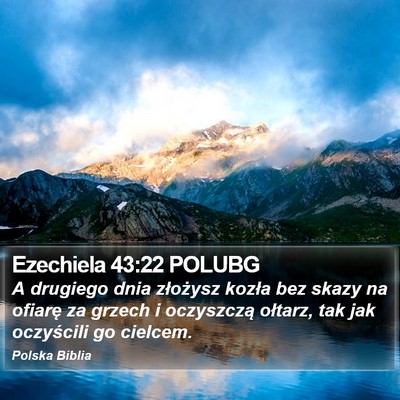 Ezechiela 43:22 POLUBG Bible Verse Image