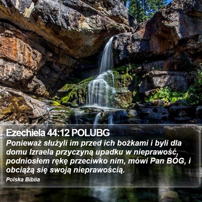Ezechiela 44:12 POLUBG Bible Verse Image